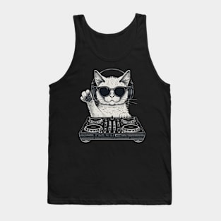 Cat DJ Hit Tank Top